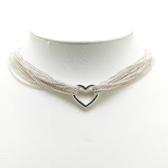 ティファニー 10ロウチェーントグルハート ネックレス SV925 シルバー レディース TIFFANY&Co. 【中古】