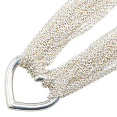 ティファニー 10ロウチェーントグルハート ネックレス SV925 シルバー レディース TIFFANY&Co. 【中古】