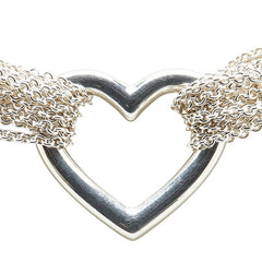 ティファニー 10ロウチェーントグルハート ネックレス SV925 シルバー レディース TIFFANY&Co. 【中古】