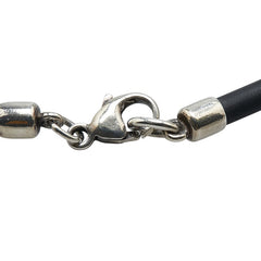 ティファニー アトラス ネックレス シルバー ブラック SV925 シルバー ラバー レディース TIFFANY&Co. 【中古】