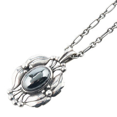 ジョージジェンセン ヘリテージコレクション ヘマタイト 2000 ネックレス SV925 シルバー レディース Georg Jensen 【中古】