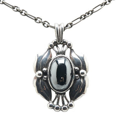 ジョージジェンセン ヘリテージコレクション ヘマタイト 2000 ネックレス SV925 シルバー レディース Georg Jensen 【中古】