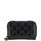 グッチ グッチシマ コインケース 447939 493075 ブラック レザー レディース GUCCI 【中古】