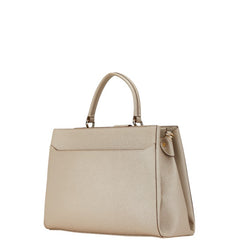 サマンサタバサ ハンドバッグ ショルダーバッグ 2WAY グレージュ レザー レディース Samantha Thavasa 【中古】