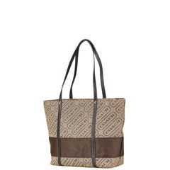 コーチ トートバッグ ハンドバッグ F12252 ベージュ ブラウン キャンバス レザー レディース COACH 【中古】