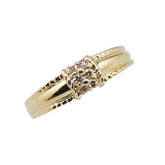 K18YG イエローゴールド ダイヤ0.12ct リング 指輪 レディース 11号 【中古】