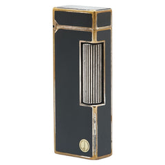ダンヒル ローラー式 喫煙具 着火確認済 ガスライター ブラック ゴールド ラッカー メッキ メンズ Dunhill 【中古】