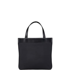 バーバリー ホースロゴ 馬 ハンドバッグ ブラック ナイロン レザー レディース BURBERRY 【中古】