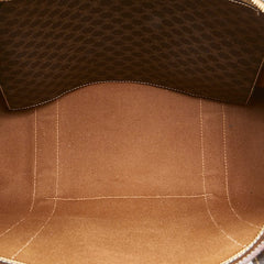 セリーヌ マカダム ハンドバッグ トートバッグ ブラウン PVC レザー レディース CELINE 【中古】