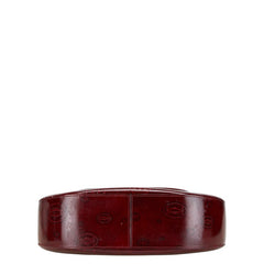 カルティエ マストライン ハッピーバースデー ワンショルダーバッグ ハンドバッグ ワインレッド パテントレザー レディース CARTIER 【中古】