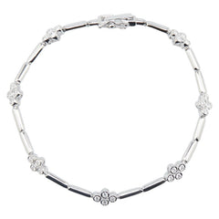 K18WG ホワイトゴールド ダイヤ0.46ct ブレスレット レディース 【中古】