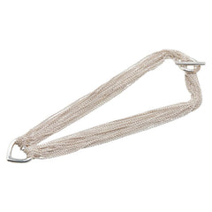 ティファニー 10ロウチェーントグル ハート ネックレス SV925 シルバー レディース TIFFANY&Co. 【中古】