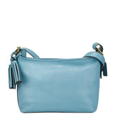 コーチ レガシー 斜め掛け ショルダーバッグ F25355 ライトブルー レザー レディース COACH 【中古】