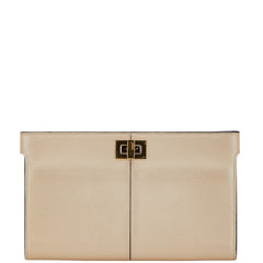 フェンディ ピーカブー ロングウォレット 長財布 8M0412 ベージュ レザー レディース FENDI 【中古】