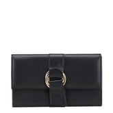 カルティエ トリニティ 長財布 ブラック レザー レディース CARTIER 【中古】