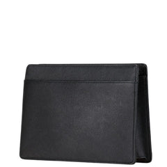 バーバリー セカンドバッグ クラッチバッグ ブラック PVC レザー レディース BURBERRY 【中古】