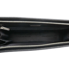 バーバリー セカンドバッグ クラッチバッグ ブラック PVC レザー レディース BURBERRY 【中古】