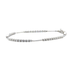 ライン K18WG ホワイトゴールド ダイヤ1.50ct ブレスレット レディース LINE 【中古】