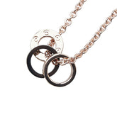 カルティエ ラブ スリーフープ ダイヤモンド 4P ネックレス K18PG ピンクゴールド セラミック レディース CARTIER 【中古】