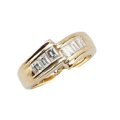 K18YG イエローゴールド ダイヤ0.84ct リング 指輪 レディース 13号 【中古】