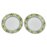 フッチェンロイター メドレーバルデモッサ プレート 皿 2枚セット ホワイト イエロー 陶器 レディース HUTSCHEN REUTHER 【中古】