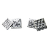 エルメス カフス カフリンクス シルバー ブラック メタル メンズ HERMES 【中古】