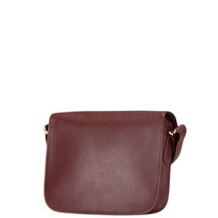 カルティエ マストライン 斜め掛け ショルダーバッグ ボルドー ワインレッド レザー レディース CARTIER 【中古】