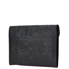 エム シー エム ヴィセトス ロゴグラム ブリーフケース ブラック PVC レザー レディース MCM 【中古】