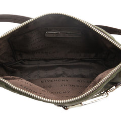ジバンシー ロゴ ショルダーバッグ カーキグリーン ブラウン ナイロン レザー レディース Givenchy 【中古】