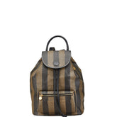 フェンディ ペカン リュック バックパック ブラウン ブラック PVC レザー レディース FENDI 【中古】
