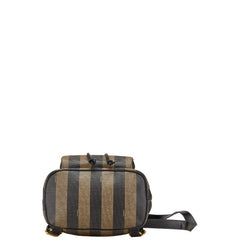 フェンディ ペカン リュック バックパック ブラウン ブラック PVC レザー レディース FENDI 【中古】