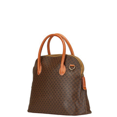 セリーヌ マカダム ハンドバッグ ショルダーバッグ 2WAY ブラウン PVC レザー レディース CELINE 【中古】