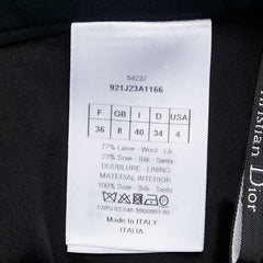 ディオール スカート サイズ:36 ブラック ウール シルク レディース Dior 【中古】