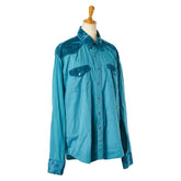 ルシアンペラフィネ 迷彩 カモ柄 スカル ウエスタンシャツ サイズ:M エメラルドグリーン コットン メンズ Lucien Pellat-Finet 【中古】