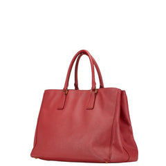 プラダ 三角ロゴプレート ハンドバッグ レッド サフィアーノ レディース PRADA 【中古】