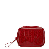 シーバイクロエ ポーチ 小物入れ レッド エナメル レディース SEE BY CHLOE 【中古】