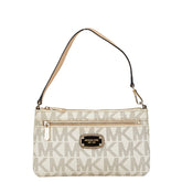 マイケルコース ミニポーチ ハンドバッグ 35F1GJSW3B ホワイト ベージュ PVC レザー レディース Michael Kors 【中古】