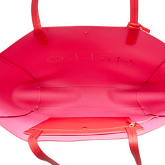 ケイトスペード HELLO パンチング ハンドバッグ トートバッグ レッド ラバー レディース Kate Spade 【中古】