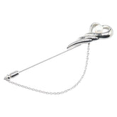 タサキ パール ハート モチーフ ピンブローチ SV925 シルバー 真珠 レディース TASAKI 【中古】