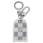 ルイ ヴィトン ダミエ ポルト クレ ポルト アドレス チャーム キーリング M65770 シルバー ブラック メタル メンズ LOUIS VUITTON 【中古】
