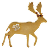 シャネル ココマーク シカ 鹿 ブローチ ゴールド メッキ レディース CHANEL 【中古】