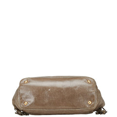 プラダ 三角ロゴプレート ハンドバッグ ショルダーバッグ 2WAY BN1921 グレー レザー レディース PRADA 【中古】