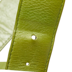 ボッテガヴェネタ イントレチャート 斜め掛け ショルダーバッグ グリーン レザー レディース BOTTEGAVENETA 【中古】