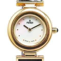 フェンディ ベルト(社外品) 腕時計 320L クオーツ ホワイト文字盤 ステンレススチール レディース FENDI 【中古】