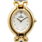 フェンディ カメレオン チェンジベルト9色 腕時計 640L クオーツ ホワイト文字盤 ステンレススチール レザー レディース FENDI 【中古】