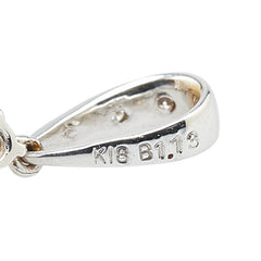 K18WG ホワイトゴールド イエローサファイア1.20ct ダイヤ0.02ct ペンダントトップ レディース 【中古】