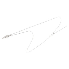 K18WG ホワイトゴールド ダイヤ0.50ct ベネチアン チェーン ネックレス レディース 【中古】