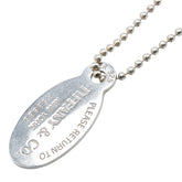 ティファニー リターン トゥ ティファニー オーバル タグ ロングネックレス ボールチェーン スターリングシルバー レディース TIFFANY&Co. 【中古】