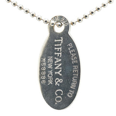 ティファニー リターン トゥ ティファニー オーバル タグ ロングネックレス ボールチェーン スターリングシルバー レディース TIFFANY&Co. 【中古】