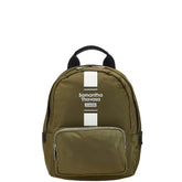 サマンサタバサ ロゴデザイン リュック バックパック カーキ ブラック ナイロン レザー レディース Samantha Thavasa 【中古】